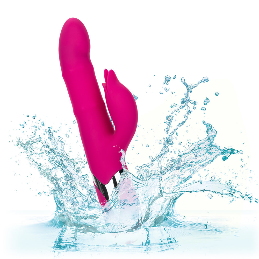 Enchanted Embrace Thrusting Rabbit Vibrator with Rolling Beads - Powerful Dual Stimulation for Women - Perfect for Solo Play & Couples Intimacy