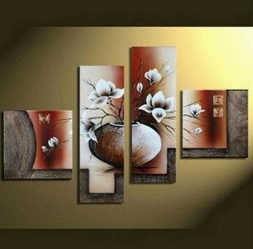 Abstract Floral Painting - Modern Calla Lily in Vase Wall Art for Dining Room | Large Contemporary Canvas Artwork | Perfect for Home Decor & Office Wall Decor