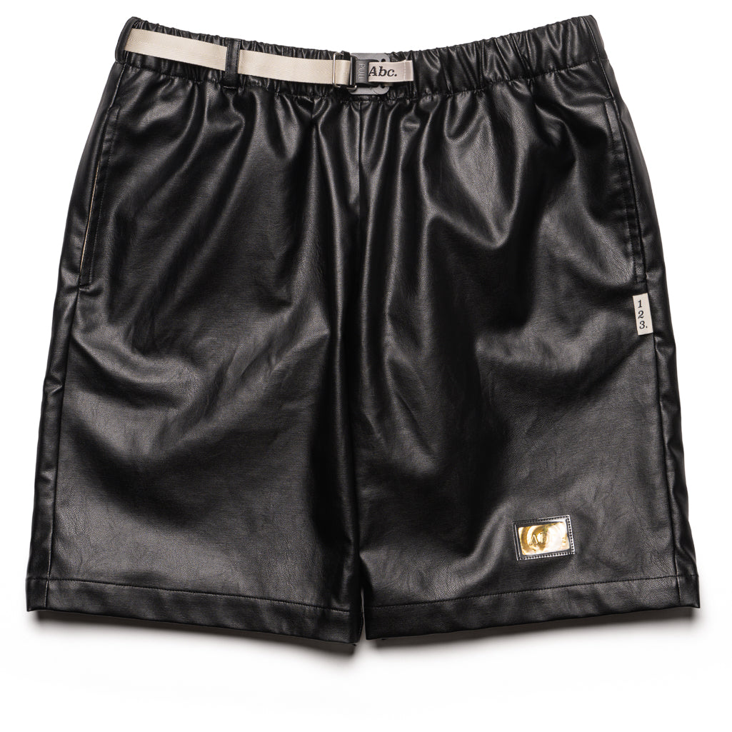 Faux Leather Shorts for Women - High Waisted Stretchy Advisory Board Crystals Black Shorts | Perfect for Casual Outfits, Night Out & Office Wear