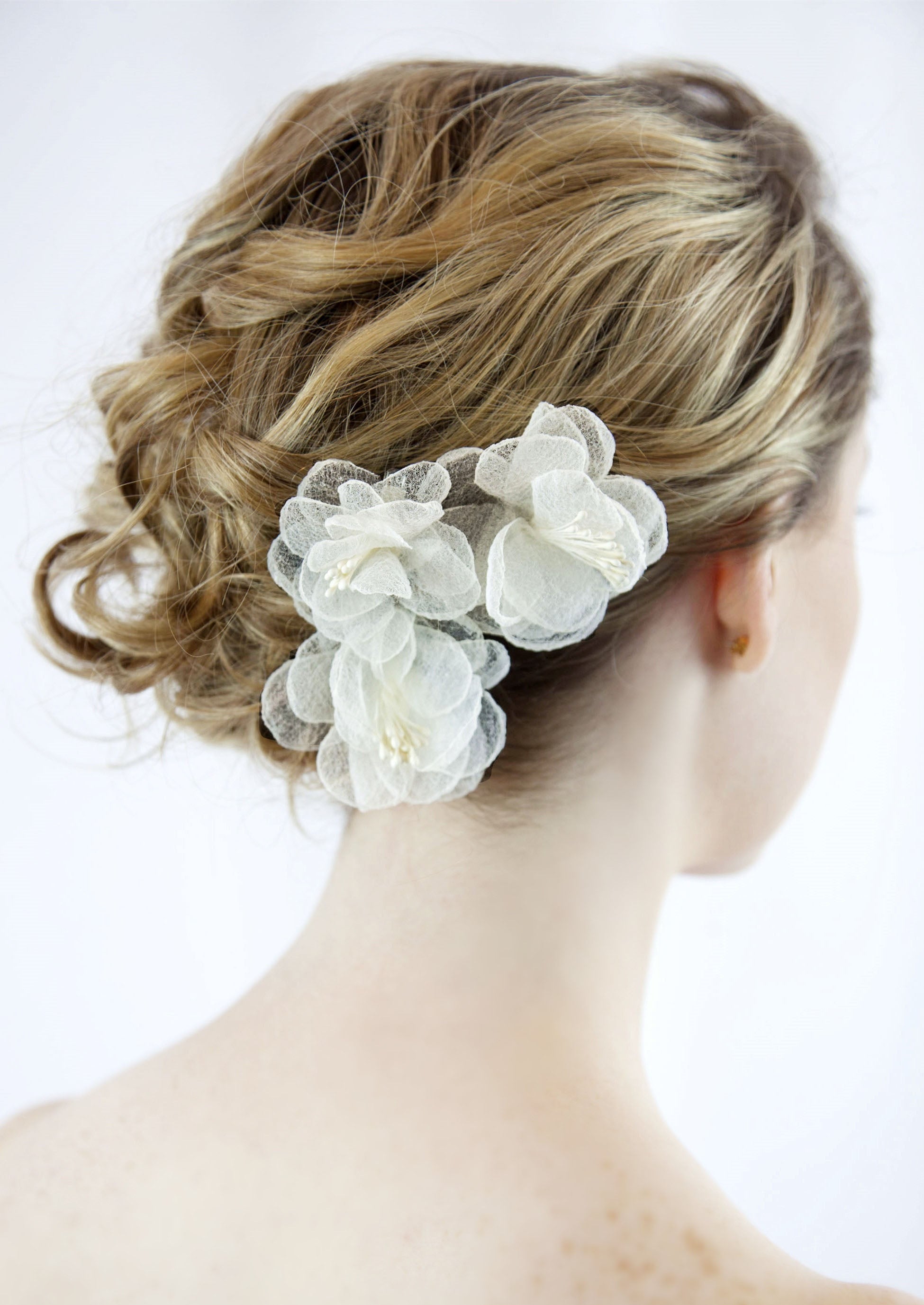 Elegant Bridal Dry Flower Hair Clips Set of 3 - Boho Wedding Hair Accessories for Brides, Bridesmaids & Special Occasions
