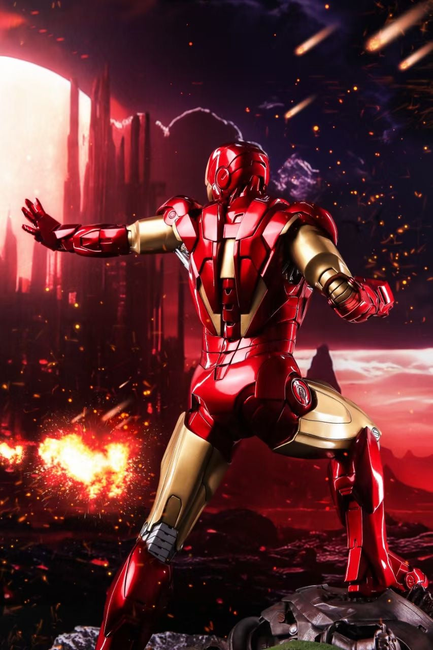 Iron Man MK6 Collectible Figure - Premium Die-Cast Model for Marvel Fans | Home Display, Office Decor, Gift for Superhero Enthusiasts