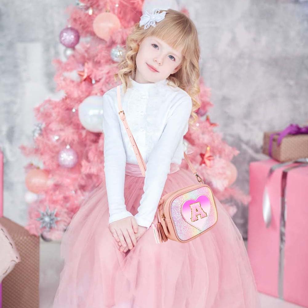 **Adorable Heart-Shaped Crossbody Purse for Little Girls - Cute Kids Handbag, Perfect Birthday Gift for Teens & Toddlers | Ideal for Parties, School, and Everyday Use**