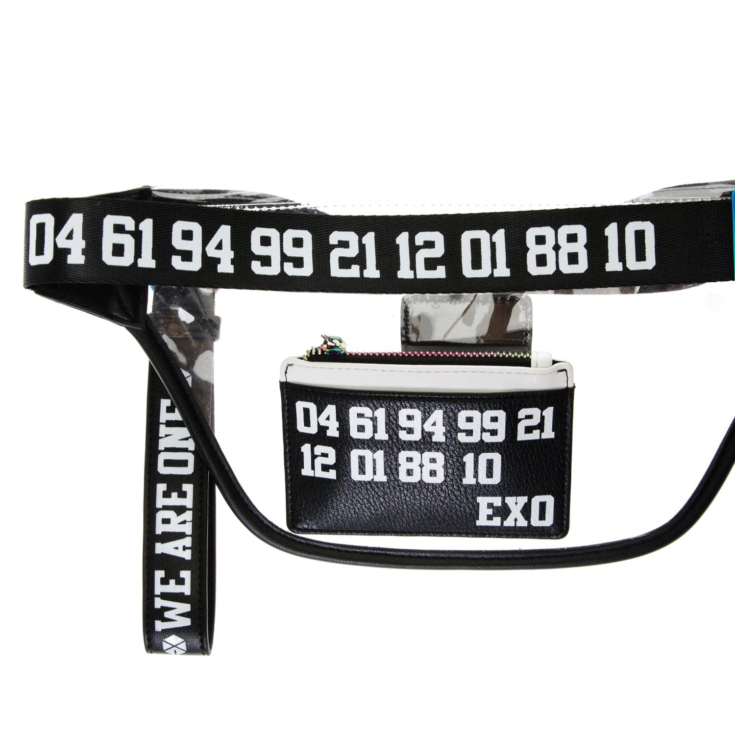 EXO Official 'We Are One' Fanny Pack with Card Wallet & Keychain - Kpop Merchandise for Concerts, Travel & Daily Use