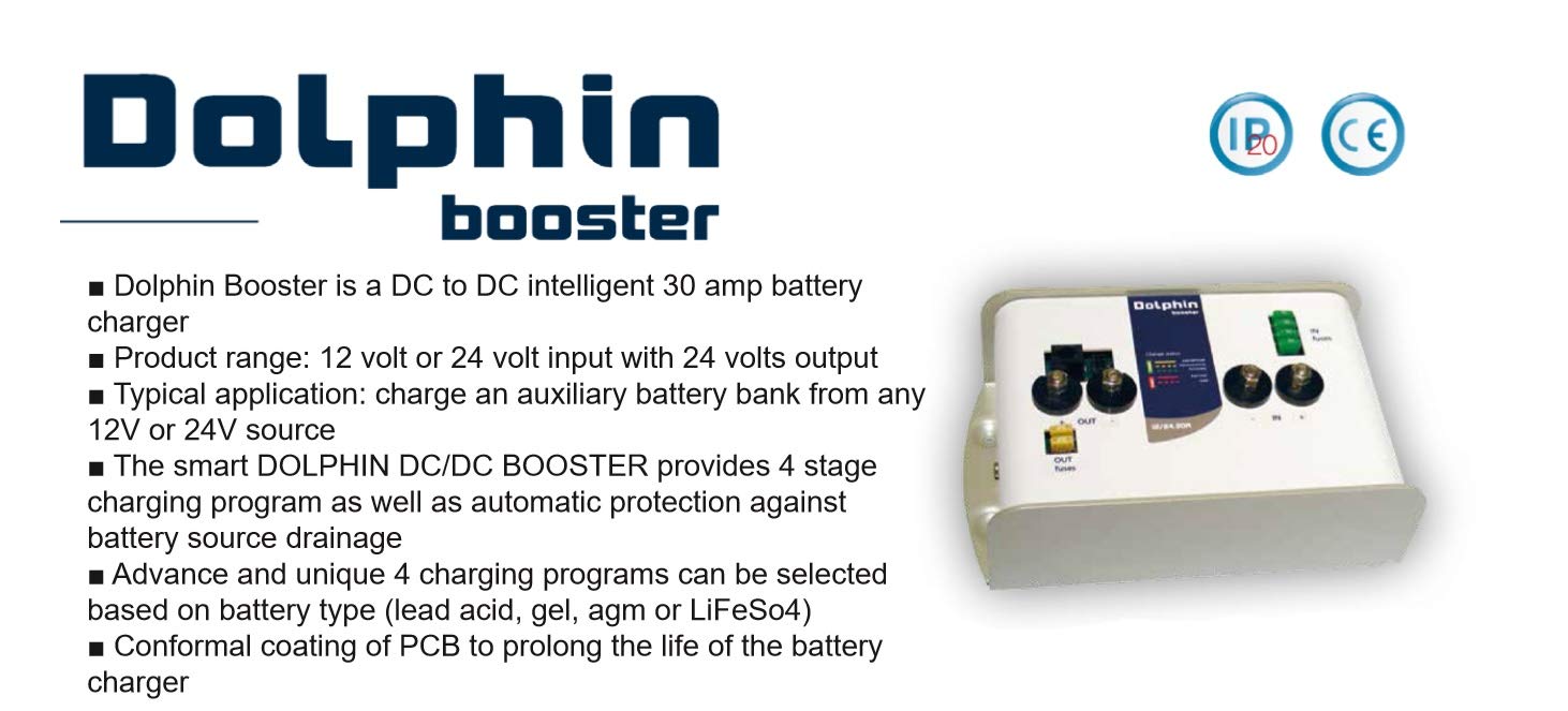 Scandvik 99201 12V to 24V Car Battery Charger - Fast Charging for Trucks, Boats & RVs | Ideal for Road Trips, Marine & Off-Grid Power Needs
