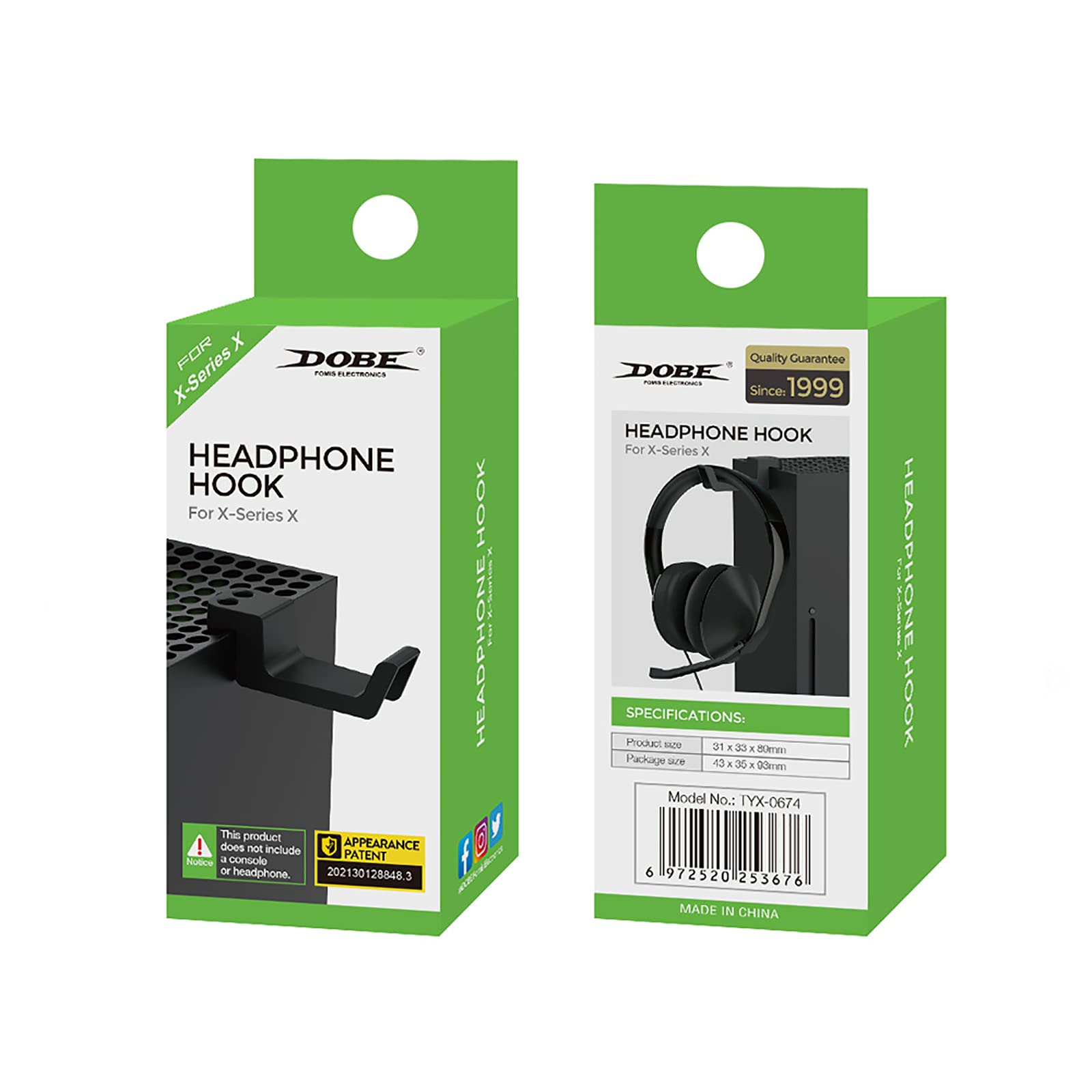 ECHZOVE Headphone Stand for Xbox Series X | Space-Saving Headset Holder with Non-Slip Clips | Matching Console Accessory (Black) | Perfect for Gaming Setup & Desk Organization