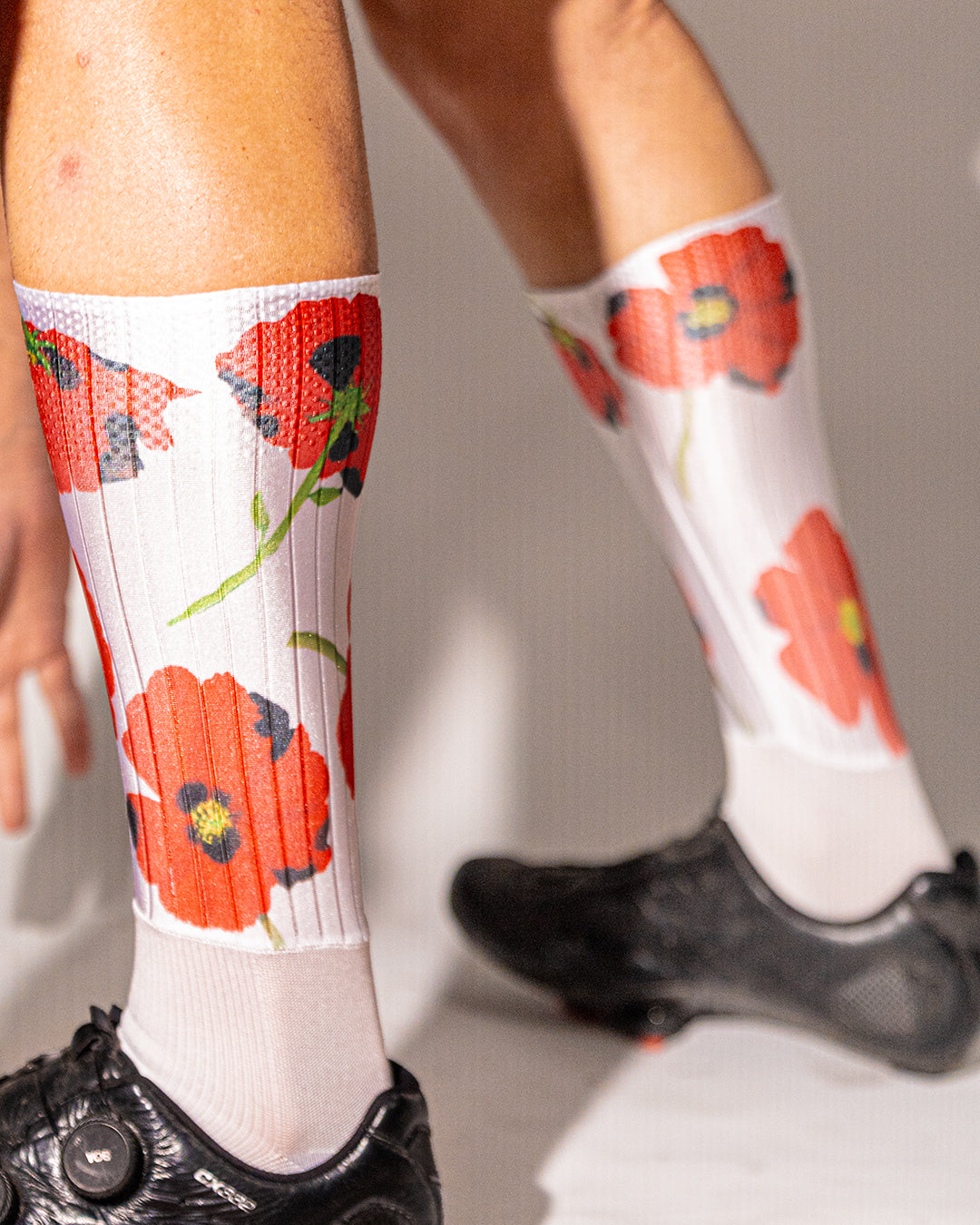 Breathable Red Poppies Aero Socks for Running & Hiking - Lightweight Athletic Socks for Men & Women - Perfect for Sports, Gym & Outdoor Activities