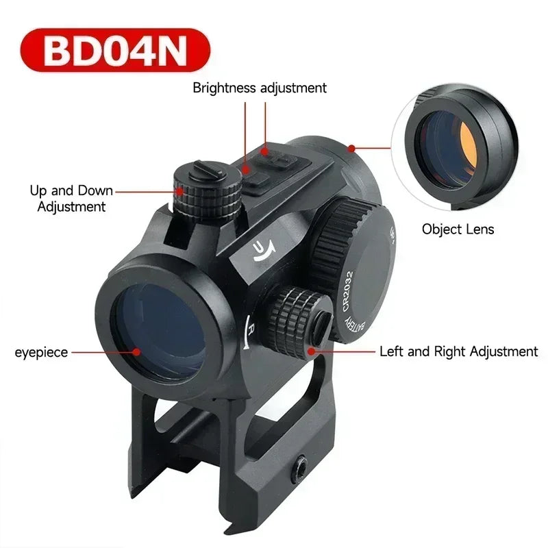 Tactical Red Dot Sight 3X Magnifier Scope - Quick Detach G33 BD04N Reflex Optical Sight for Hunting & Shooting | Perfect for AR-15, Rifle & Tactical Gear Accessories