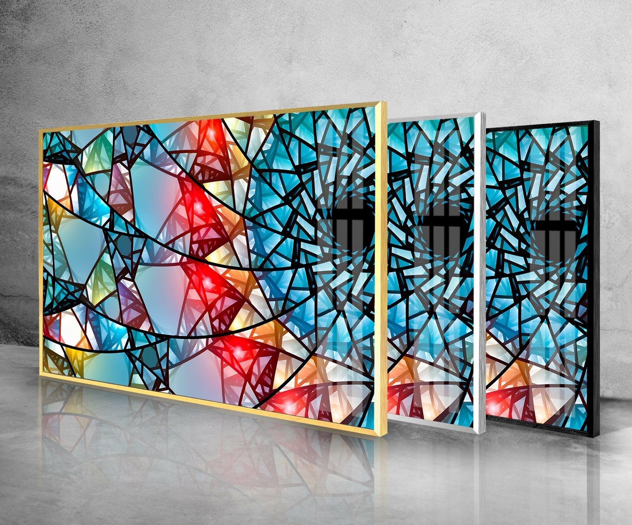 Vibrant Mosaic Art Glass Wall Decor - Handcrafted Stained Glass Mosaic Panel for Home, Office & Garden Decoration