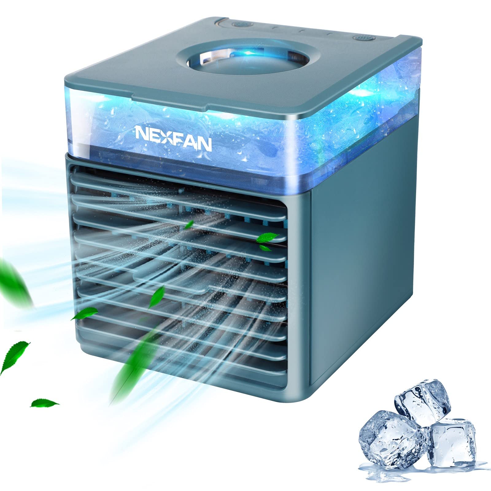 Portable USB Air Cooler Fan with Humidifier - Silent Mini AC for Bedroom, Office & Dorm