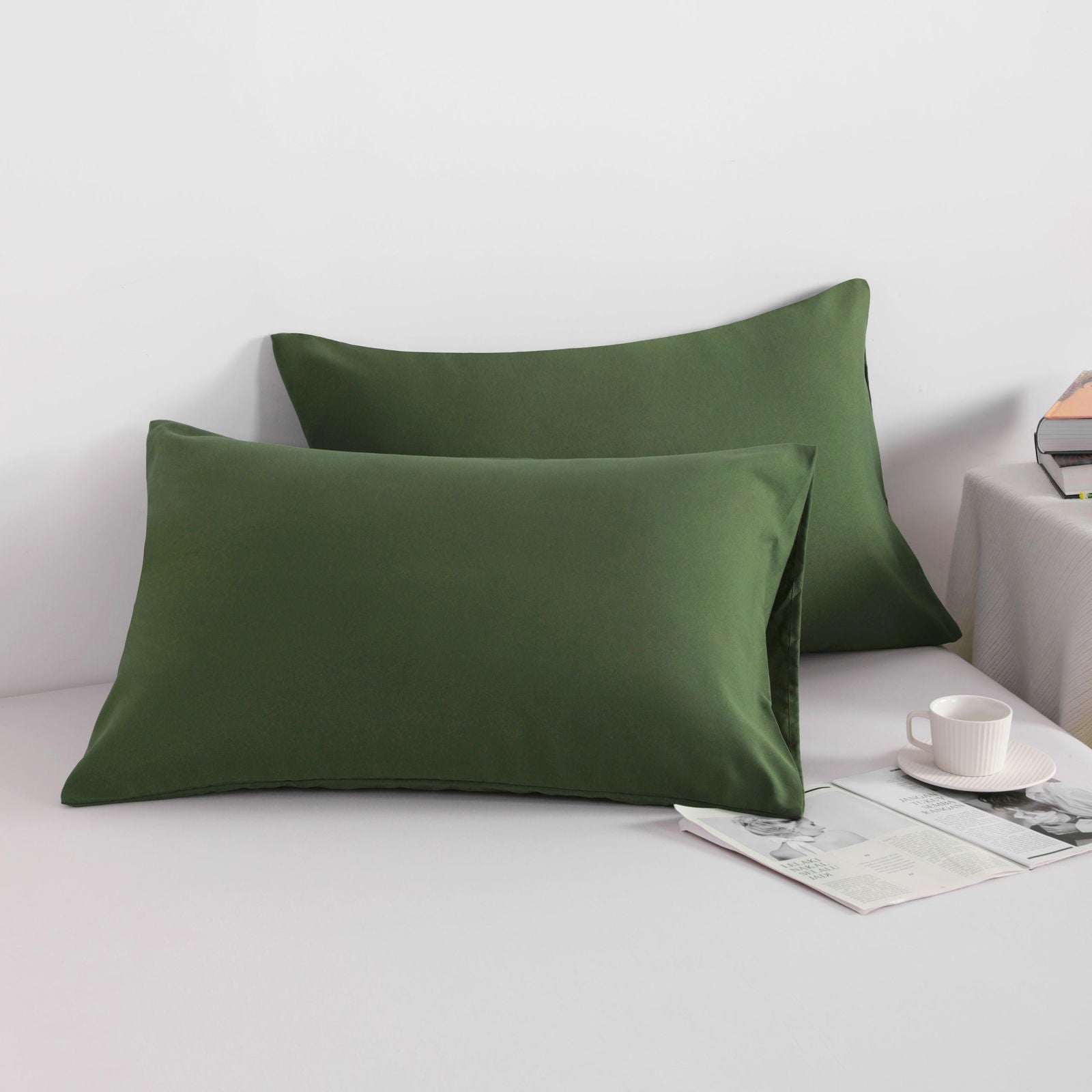 NTBAY Premium Microfiber Pillowcases with Envelope Closure - Ultra Soft Cooling Pillow Covers for Bedroom, Hotel & Travel (Set of 2)
