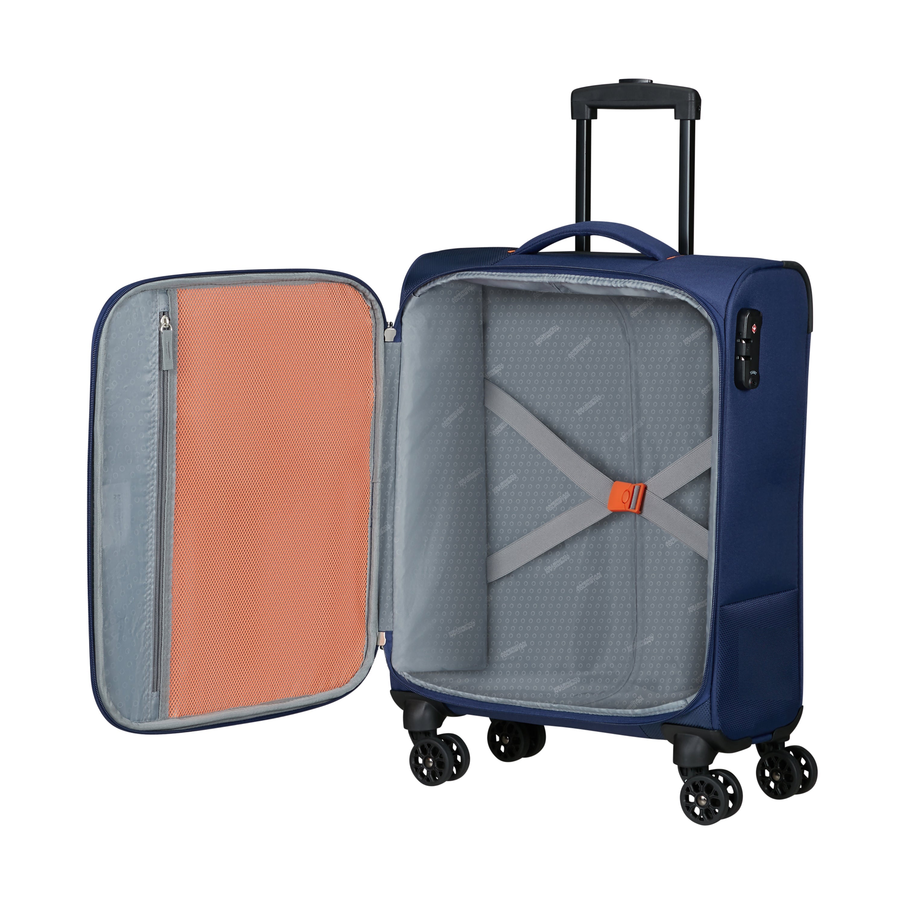 American Tourister Sun Break 3-Piece Spinner Luggage Set - Lightweight Expandable Suitcases with 360° Wheels for Travel, Vacation & Business Trips (Perfect for Family, Couples & Frequent Flyers)