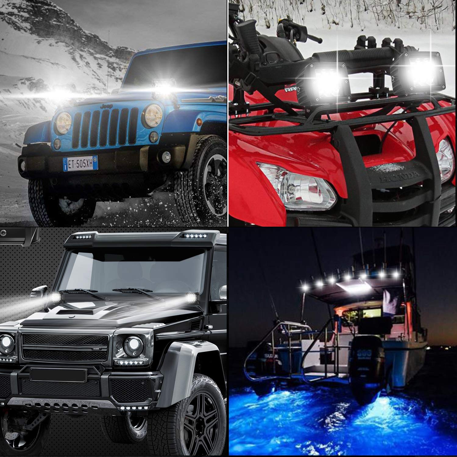 8PCS LED Light Pods - AAIWA 3 Inch 36W LED Cube Light Bar, Spot Flood Combo Off-Road Lights for Trucks, Pickups, RZR, ATV, UTE, UTV - Perfect for Night Driving, Camping & Outdoor Adventures