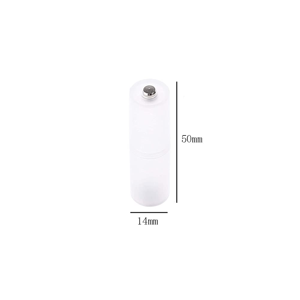 8-Piece AAA to AA Battery Adapter Holder Set - White Plastic Battery Converter Case for Household Electronics, Toys, and Remote Controls