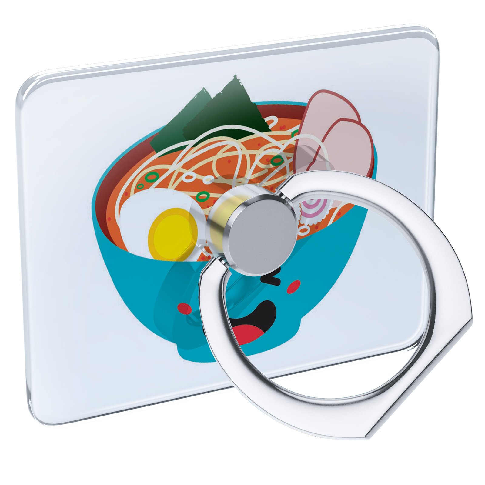 Cute Spicy Ramen Phone Ring Holder - Collapsible Grip & Stand for iPhone, Perfect for Work & Travel