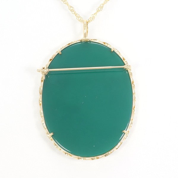 18K Yellow Gold Cameo Necklace & Brooch Set with Certificate - Vintage Jewelry for Women, Elegant Gift for Brides, Anniversaries & Special Occasions