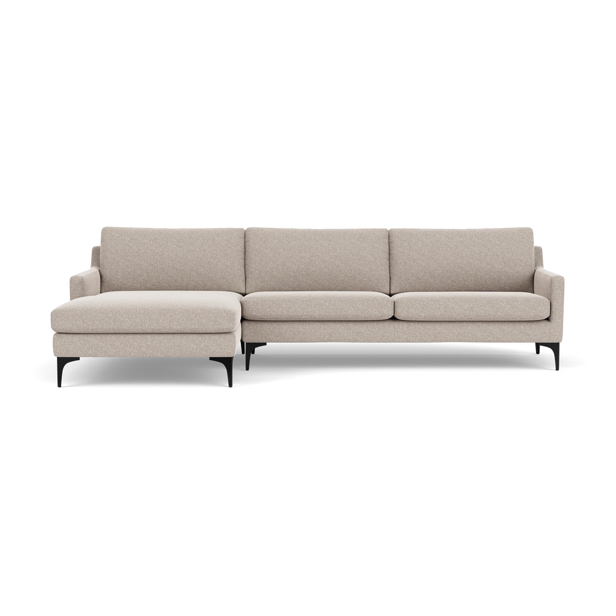 Astha Fabric Left Chaise Sofa - Modern L-Shaped Sectional Couch with Reversible Design for Living Room, Lounge & Home Theater Comfort