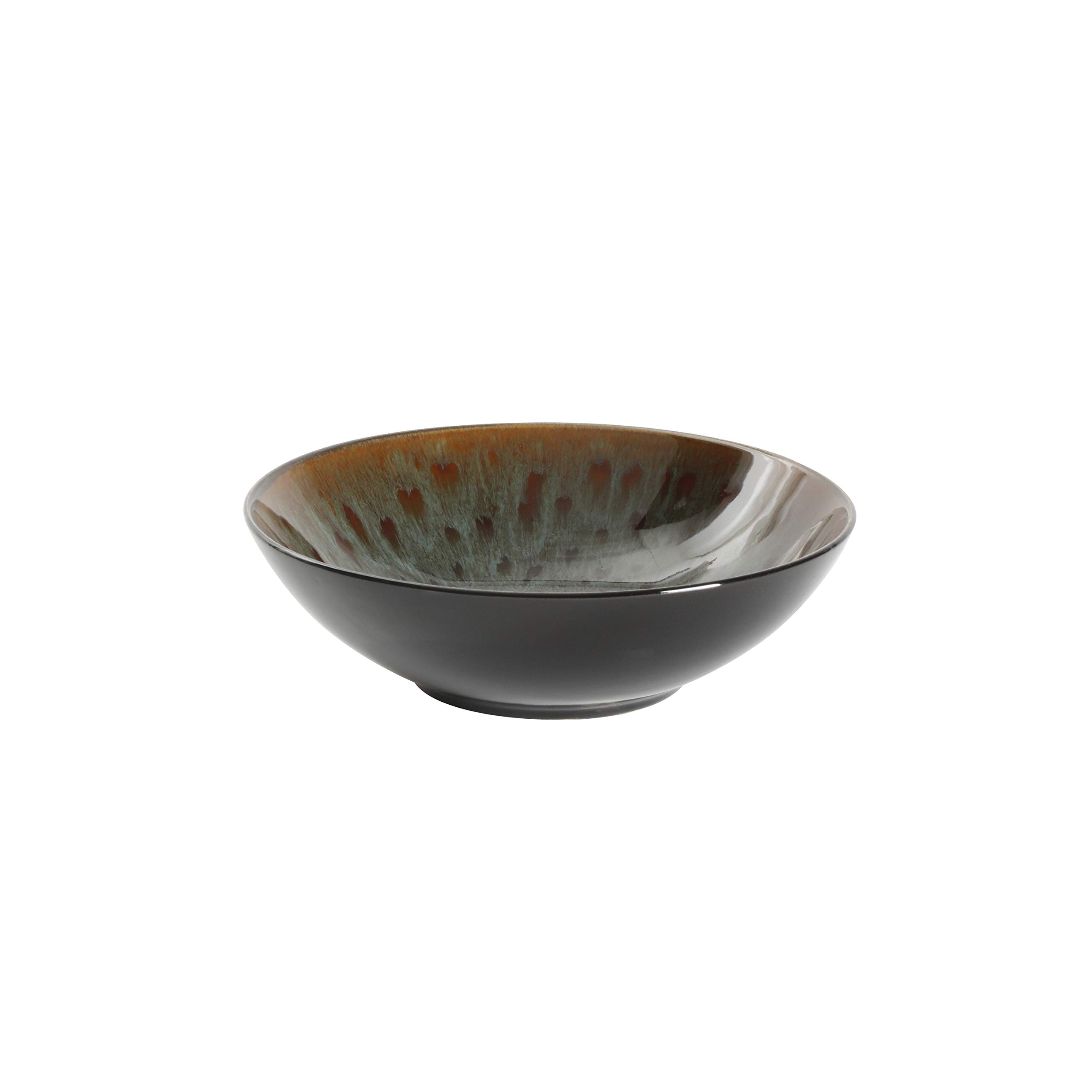 Premium Gibson Elite Kyoto Double Bowl Dinnerware Set - 16-Piece Service for 4, Elegant Teal Blue - Perfect for Family Dinners, Entertaining Guests & Modern Table Settings