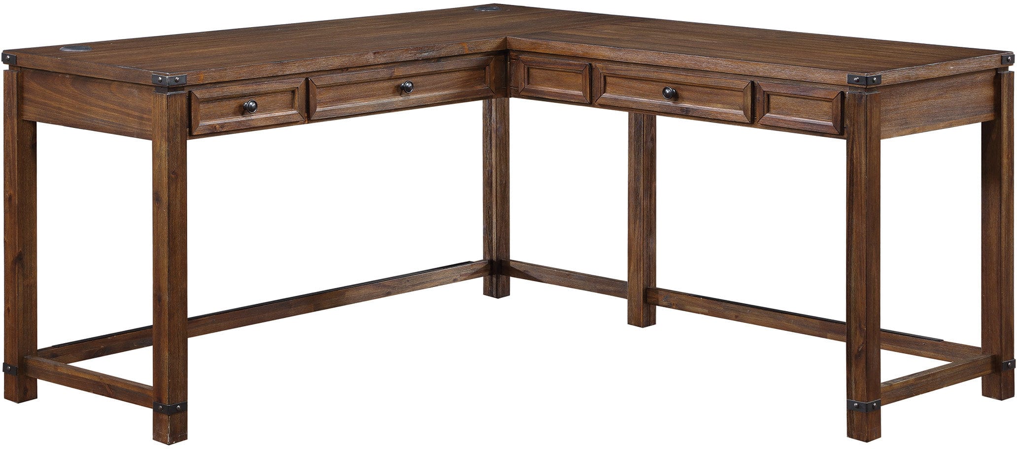 Office Star Baton Rouge L-Shaped Computer Desk [BTL2937] - Perfect for Home Office, Gaming Setup & Small Workspace