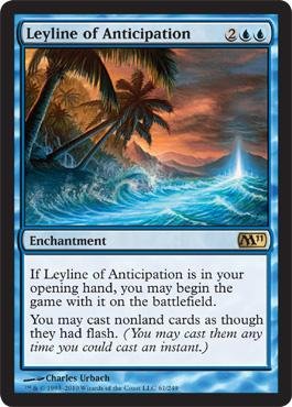 Magic: the Gathering - Leyline of Anticipation Foil Card (Magic 2011 Core Set) - Perfect for MTG Commander, Modern & Legacy Decks - Enhance Your Instant Speed Strategy