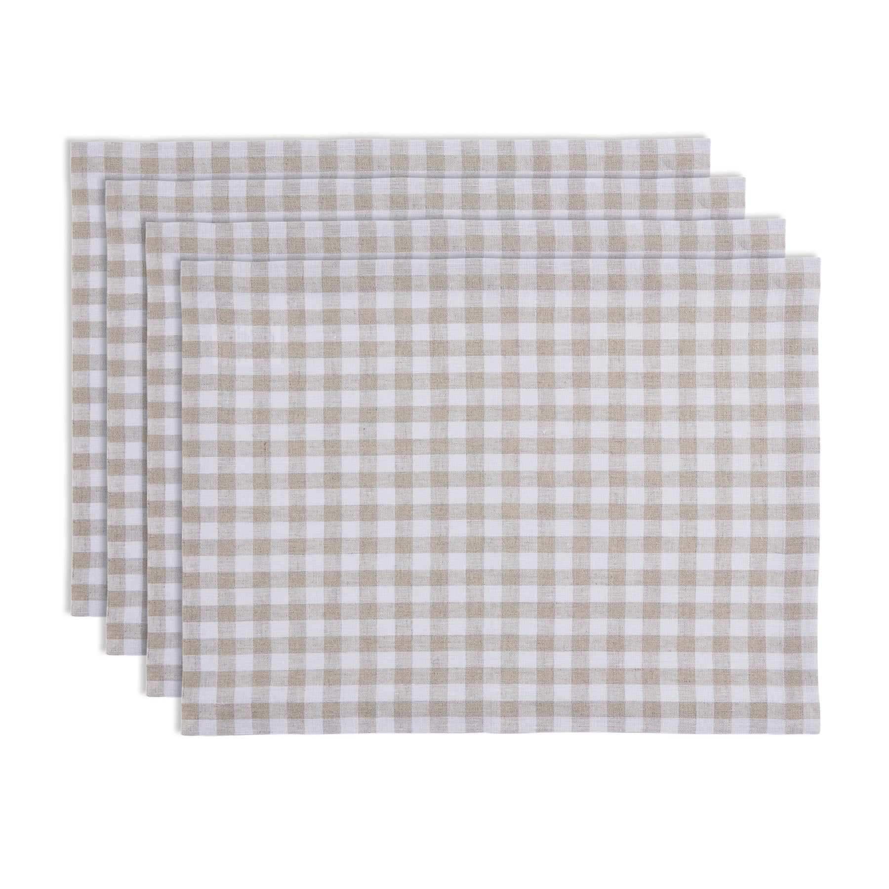 Stylish Gingham Placemats Set of 4 - Premium Cotton Table Mats for Dining & Kitchen Decor - Perfect for Parties, Picnics & Everyday Use