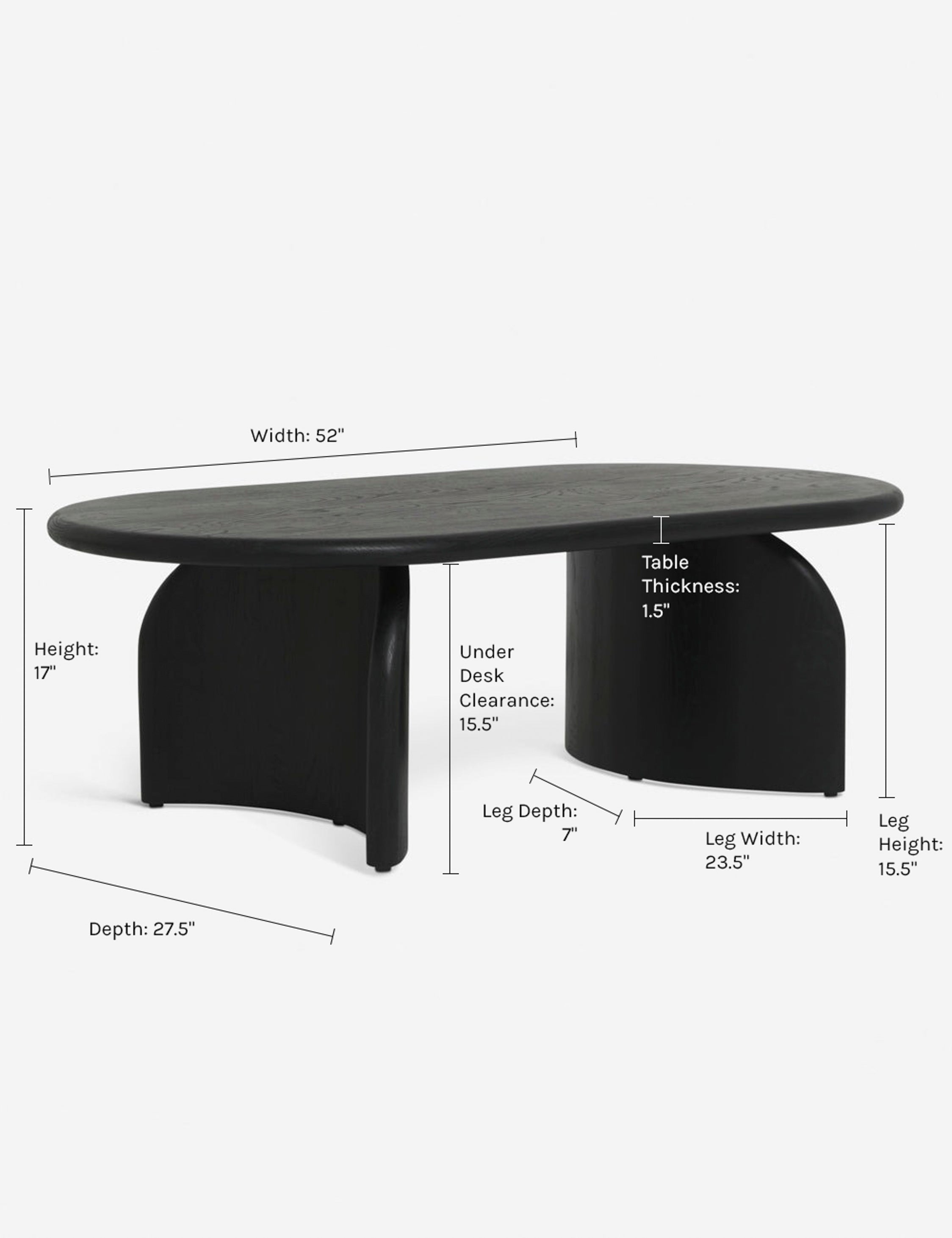 Modern Oval Coffee Table - Mid-Century Style Wooden Living Room Center Table for Small Spaces - Perfect for Apartments, Lounges & Cozy Home Decor
