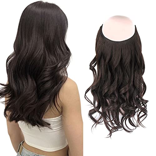 20 Inch 120g Remy Human Hair Extensions - Sassina Invisible Wire No Glue No Clip Fish Line Hair Extensions for Women (Off Black) | Perfect for Daily Wear, Parties & Special Occasions