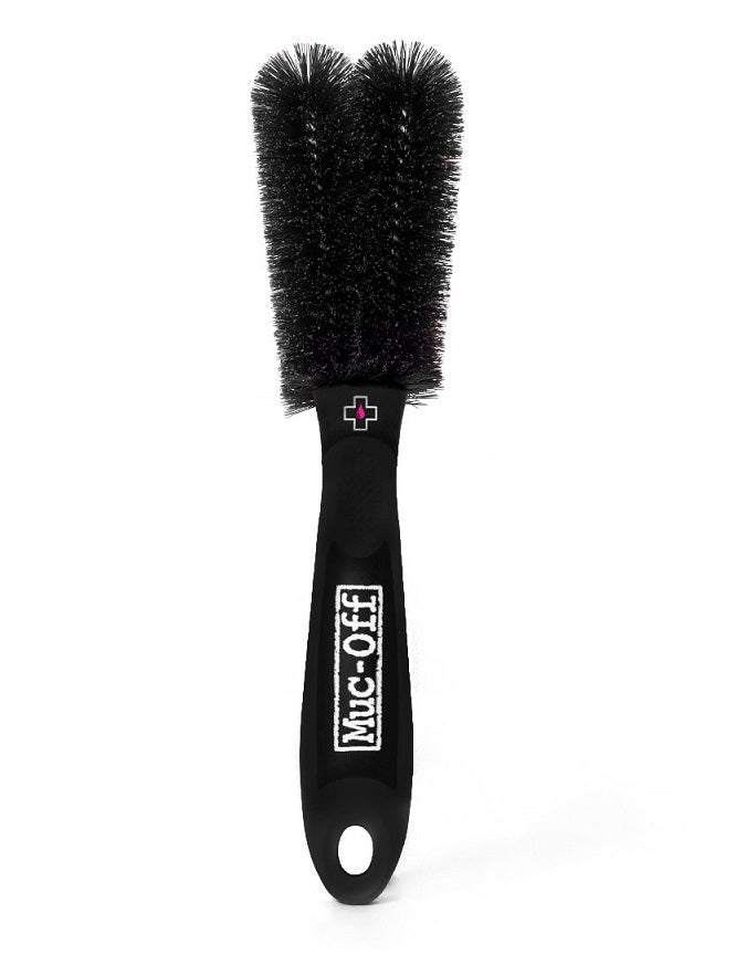 Muc Off 2 Prong Bike Cleaning Brush - Durable Motorcycle & Bicycle Detail Brush for Chain, Sprockets & Hard-to-Reach Areas - Perfect for Cycling Maintenance & Bike Wash