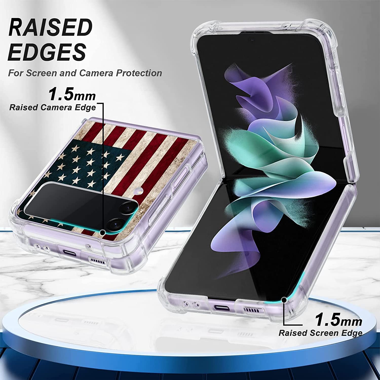 Samsung Galaxy Z Flip 4 Case - Shockproof TPU Bumper Cover with Soft Flexible Protection | Perfect for Everyday Use, Travel & Outdoor Activities