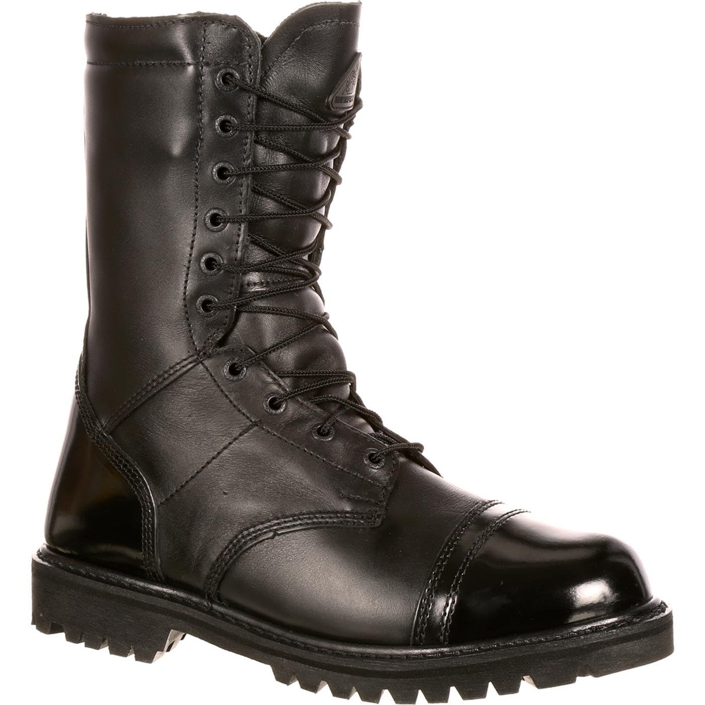 ROCKY Waterproof 200G Insulated Side Zipper Jump Boot - Heavy Duty Winter Work Boots for Men, Tactical Military Boots with Slip Resistant Sole - Perfect for Construction, Hiking & Outdoor Activities