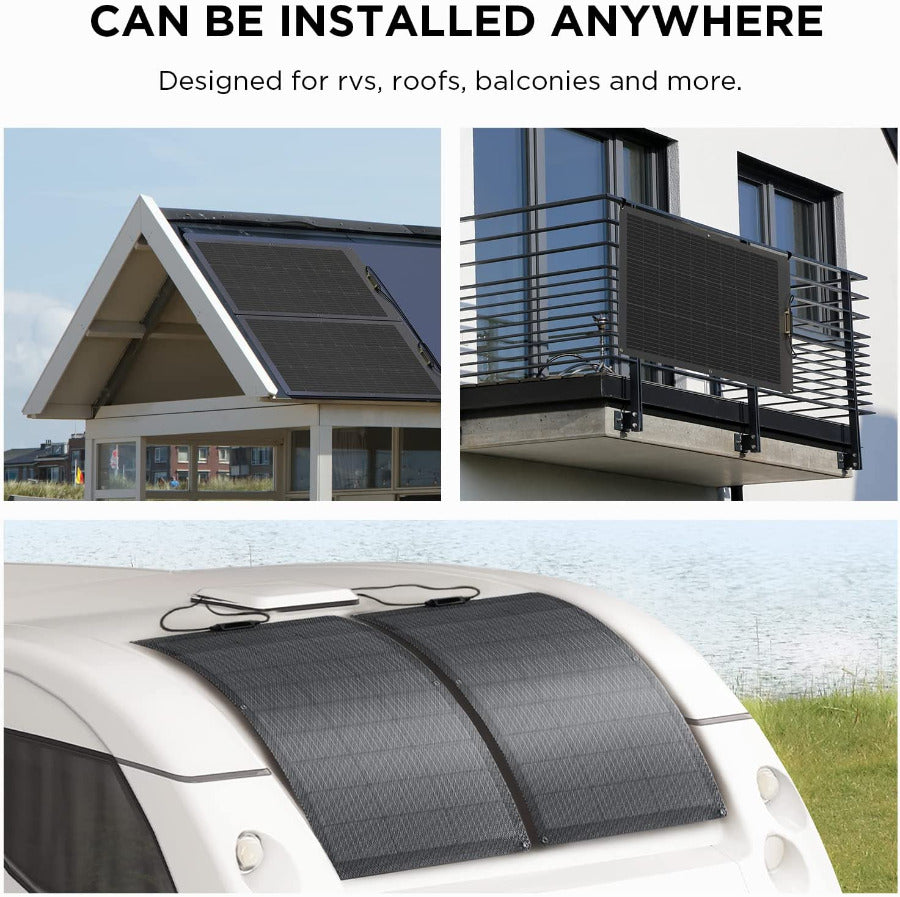 EcoFlow 100W Portable Foldable Solar Panel for Camping, RV, Boating & Off-Grid Power - Lightweight Waterproof Solar Charger for Phones, Laptops & Outdoor Adventures