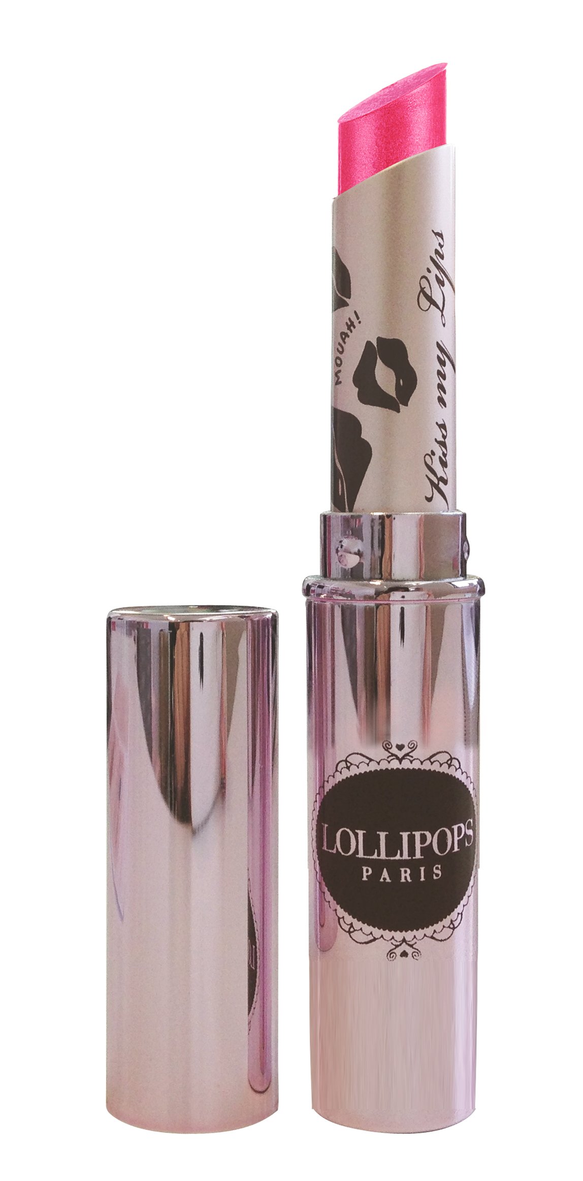 PE11VR20 Raspberry Lipstick - Sweet Milk Shake Flavored Lollipop Makeup - Long Lasting Vegan Lip Color for Parties, Halloween & Cosplay