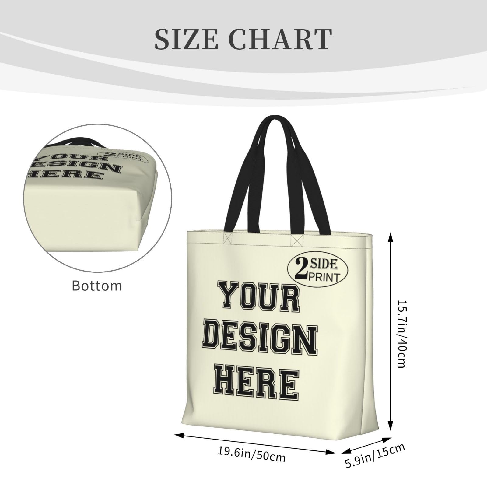 Custom Logo Tote Bags for Women - Personalized Travel & Grocery Bags for Shopping & Gifts