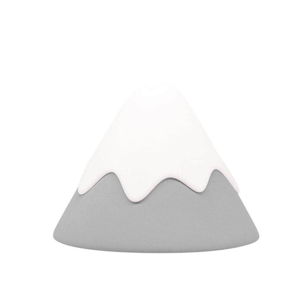 Smart Voice-Activated LED Night Light - Rechargeable Motion Sensor Snow Mountain Table Lamp with Soft Silicone Design | Perfect for Bedroom, Nursery, Kids Room & Home Decor