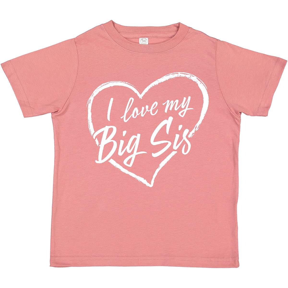 I Love My Big Sis Toddler T-Shirt - White Chalk Heart Design | Cute Sibling Outfit for Girls & Boys | Perfect for Family Photos, Sibling Bonding & Special Occasions