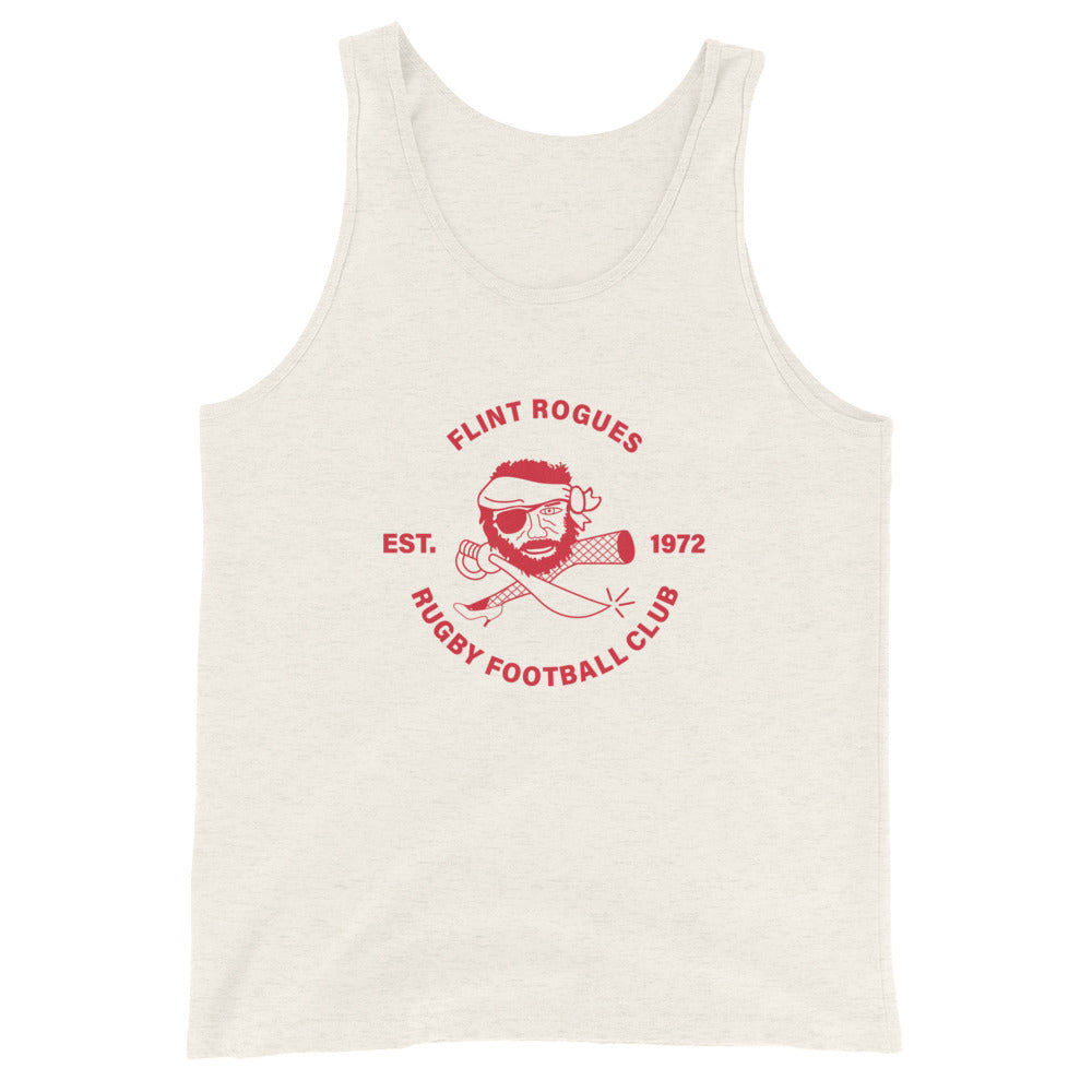 Flint Rogues RFC Social Tank Top for Men - Breathable Cotton Muscle Tee for Gym, Workout & Casual Wear | Comfortable Sleeveless Shirt for Sports, Parties & Summer Outfits