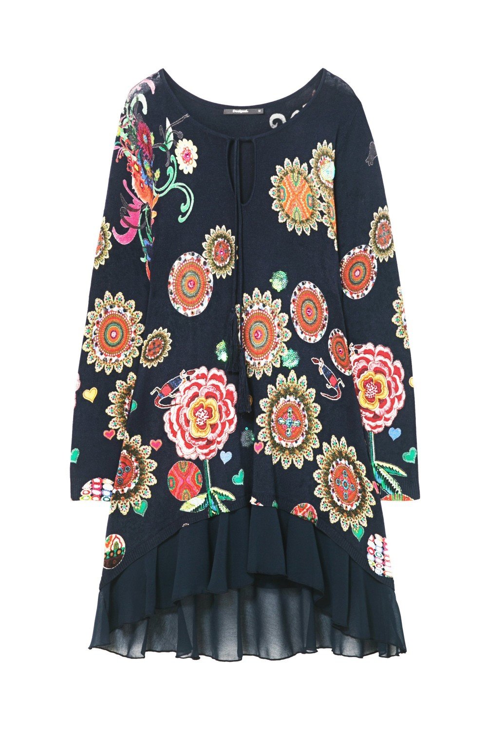 Desigual Women's Donovan Thin Gauge Knit Pullover Sweater - Soft Casual Winter Wear for Office & Weekend Outfits