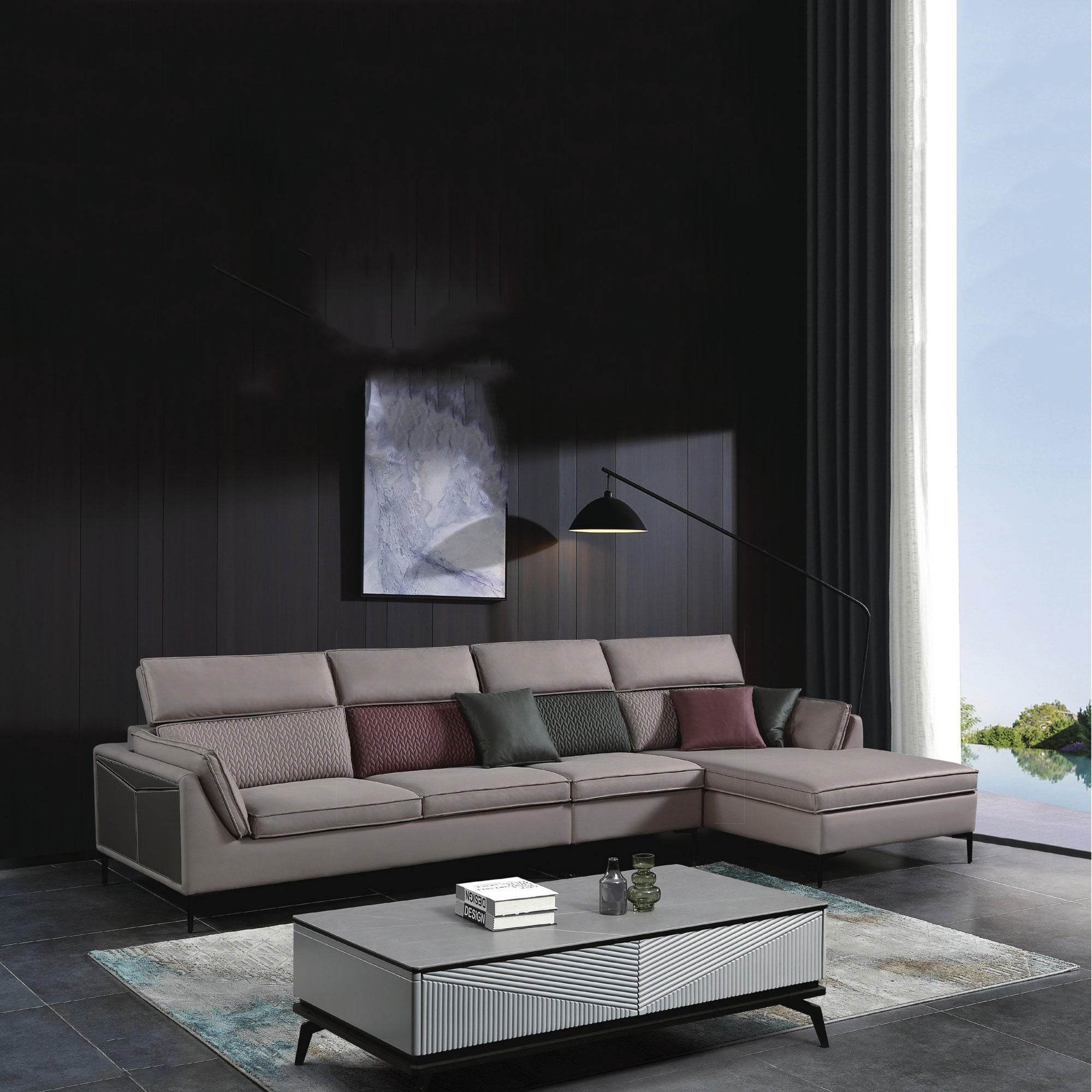 Premium Genuine Leather Sofa - Fablio Leathaire Modern Living Room Couch for Home & Office Comfort (Brown, 3-Seater) - Perfect for Lounging, Entertaining & Relaxing in Style