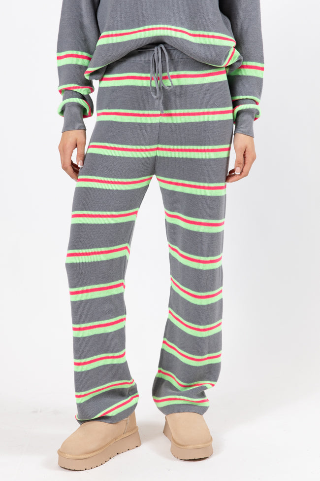 Trendy Pink and Green Striped Pants for Women | Comfortable & Stylish Striped Trousers | Perfect for Casual Outfits, Office Wear & Summer Fashion