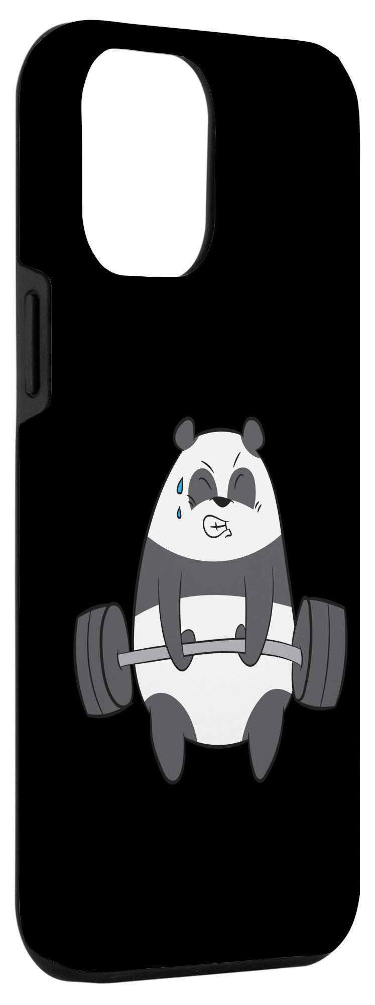 iPhone 12 Pro Max Case - Cute Panda Weightlifting Gym Design | Shockproof Protective Cover for Fitness Enthusiasts | Perfect for Workouts, Gym Sessions & Panda Lovers