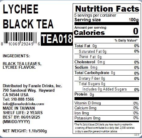 Premium Ground Lychee Black Tea - Natural & Aromatic Loose Leaf Tea for Hot & Iced Brewing - Perfect for Relaxation, Afternoon Tea & Gifts