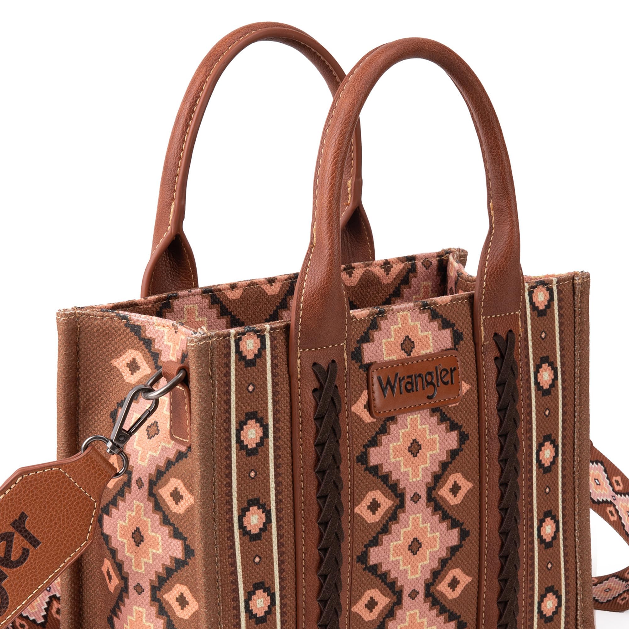 Wrangler Aztec Tote Bag for Women - Stylish Boho Shoulder Purse & Handbag - Perfect for Work, Travel, and Everyday Use