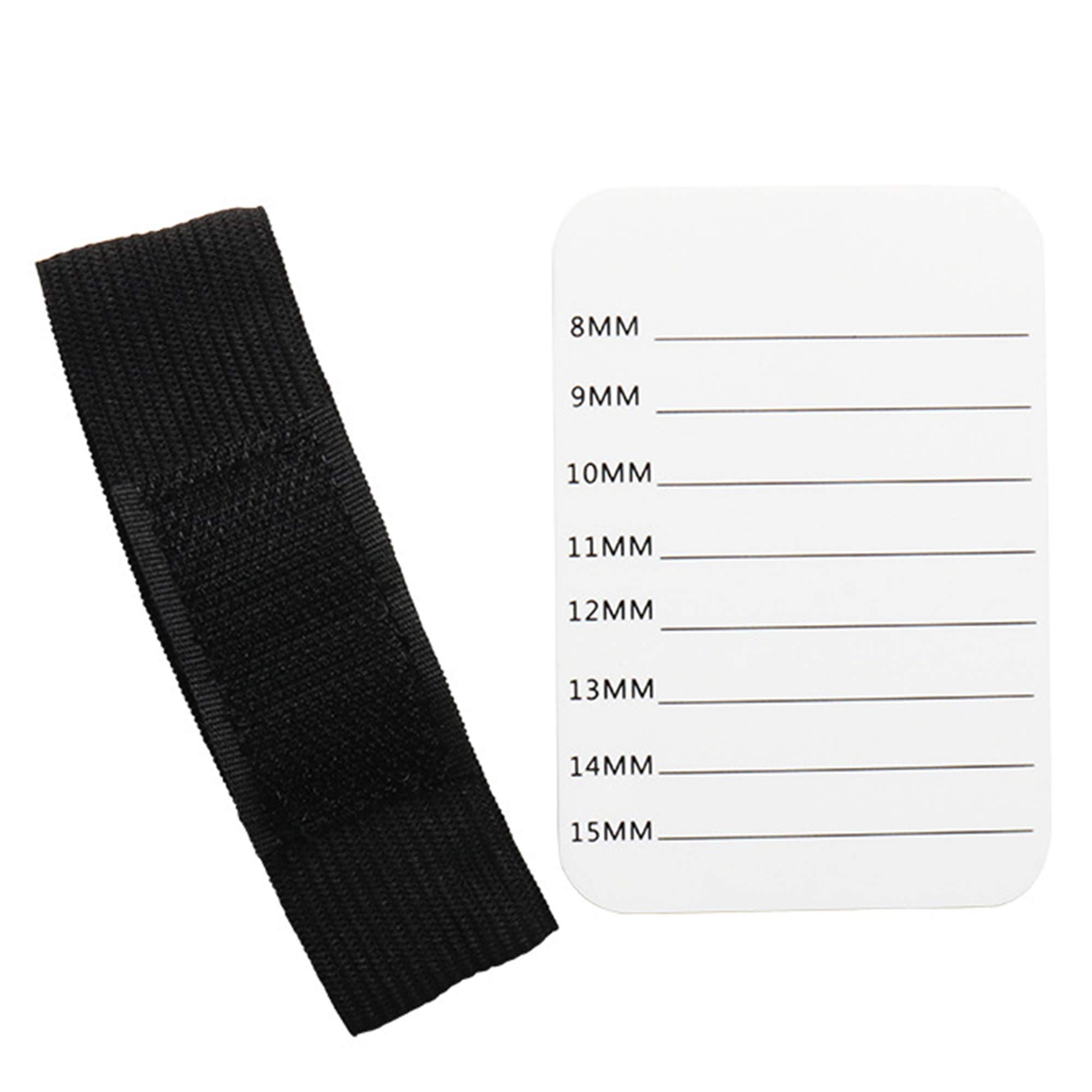 8-15mm False Eyelash Tray Holder - Professional Eyelash Extension Supplies with Hand Wrist Strip Wrap for Salon, Spa & Home Makeup Application (Lash Pallet Tool, Hand Plate, Lash Pad)