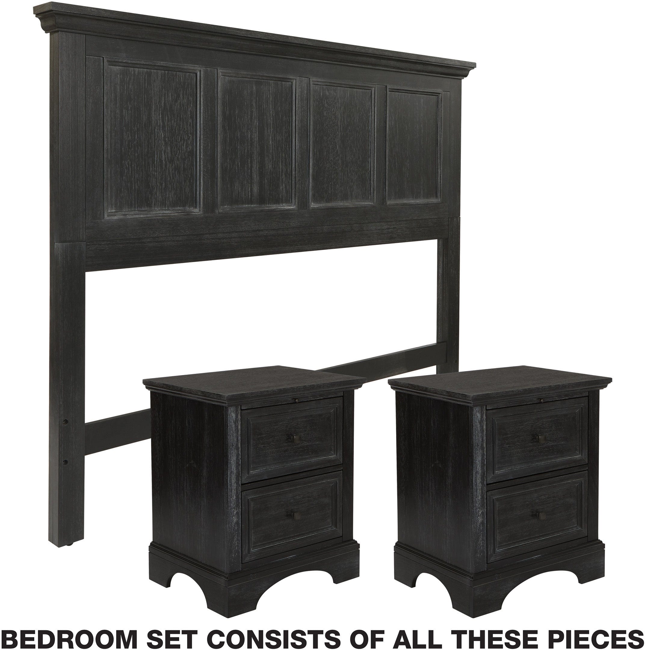 Office Star Farmhouse Basics 3-Piece Bedroom Set [BP 4200 212B] - Perfect for Guest Rooms, Vacation Homes & Cozy Bedroom Decor