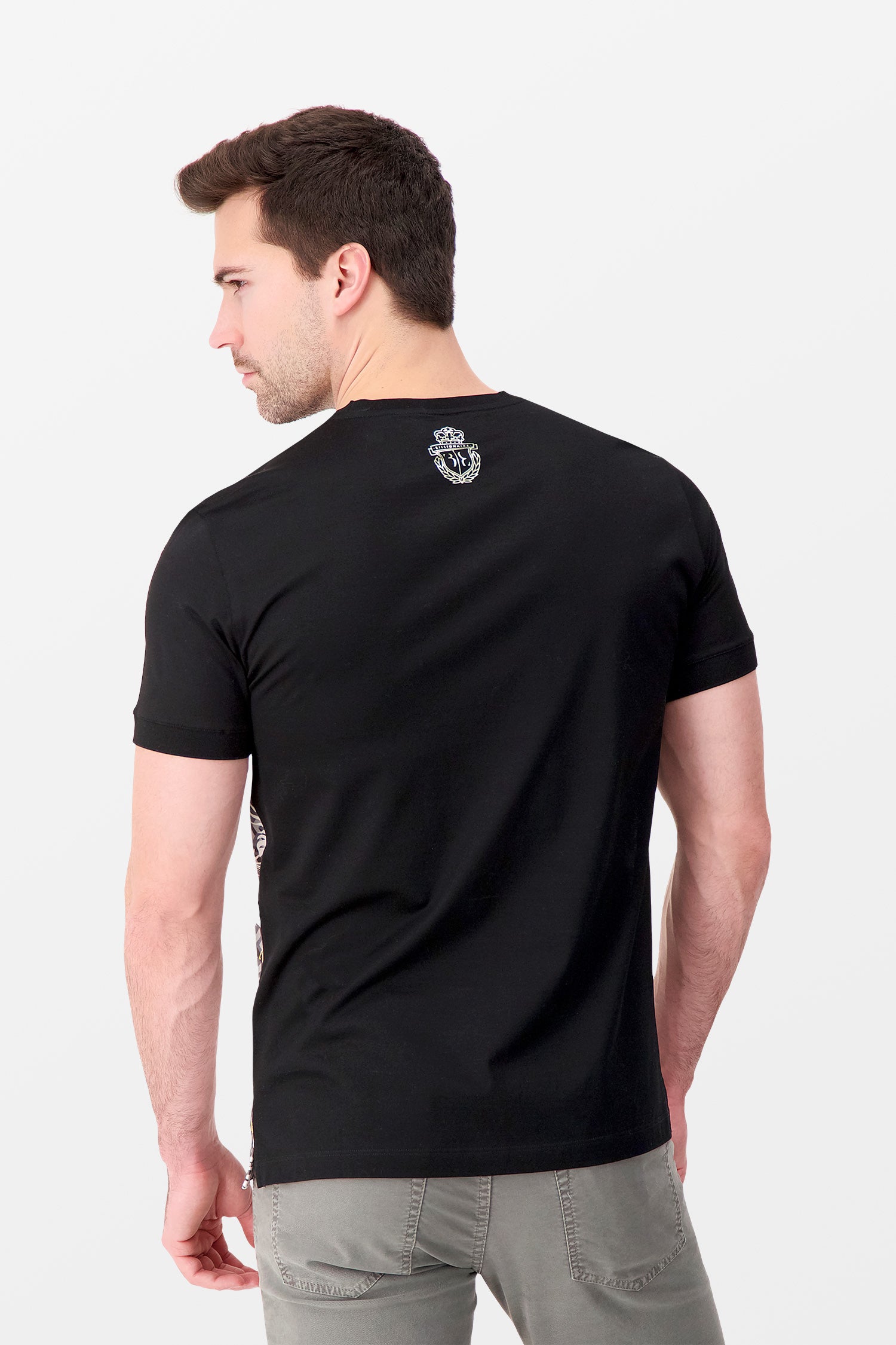 Billionaire SS Palms Round Neck T-Shirt for Men - Casual Short Sleeve Cotton Tee for Summer, Beach, and Streetwear Fashion