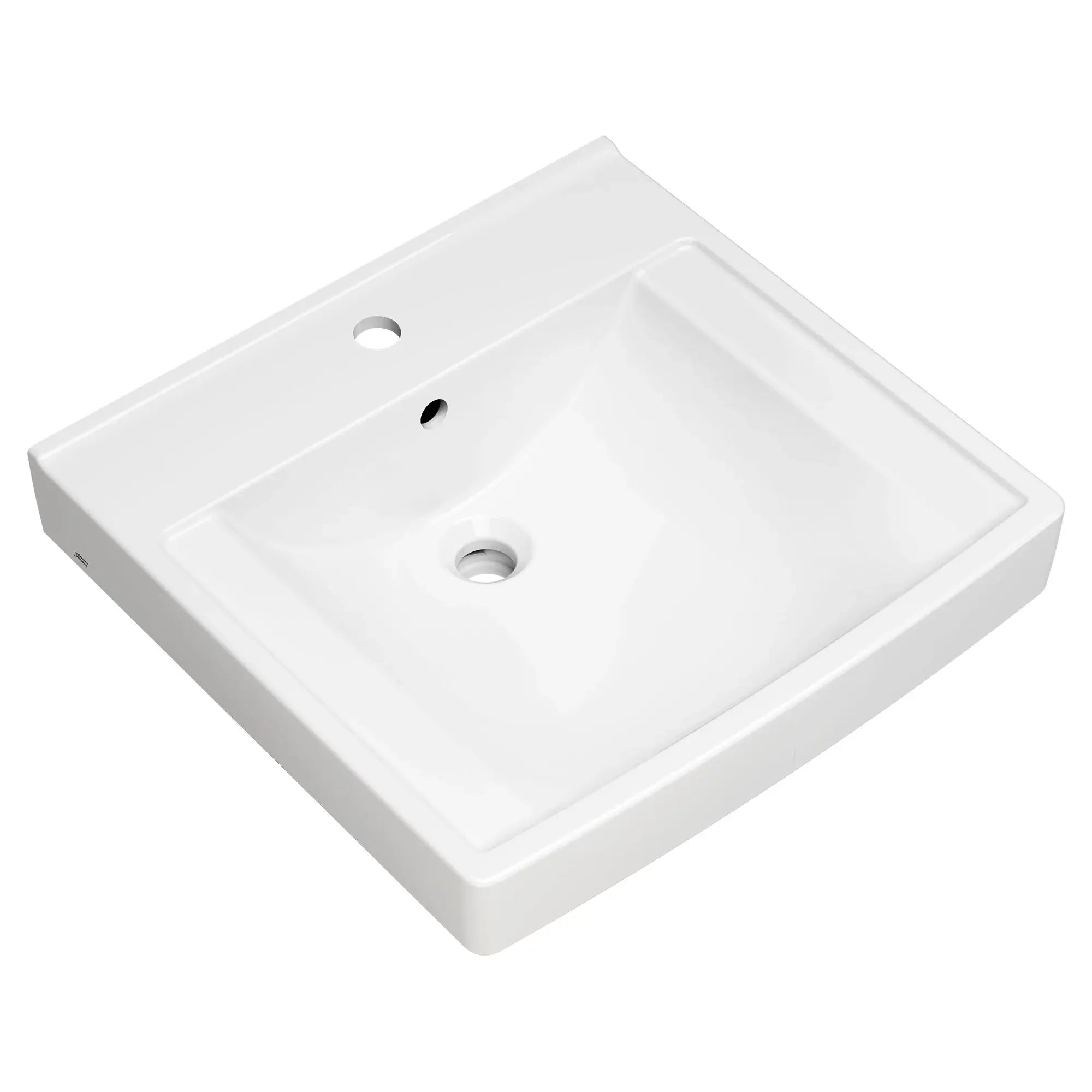 Decorum® 21 x 20.25 Inch (533 x 514 mm) Wall Mounted EverClean® Bathroom Sink with Center Hole - Perfect for Small Bathrooms, Powder Rooms & Vanities