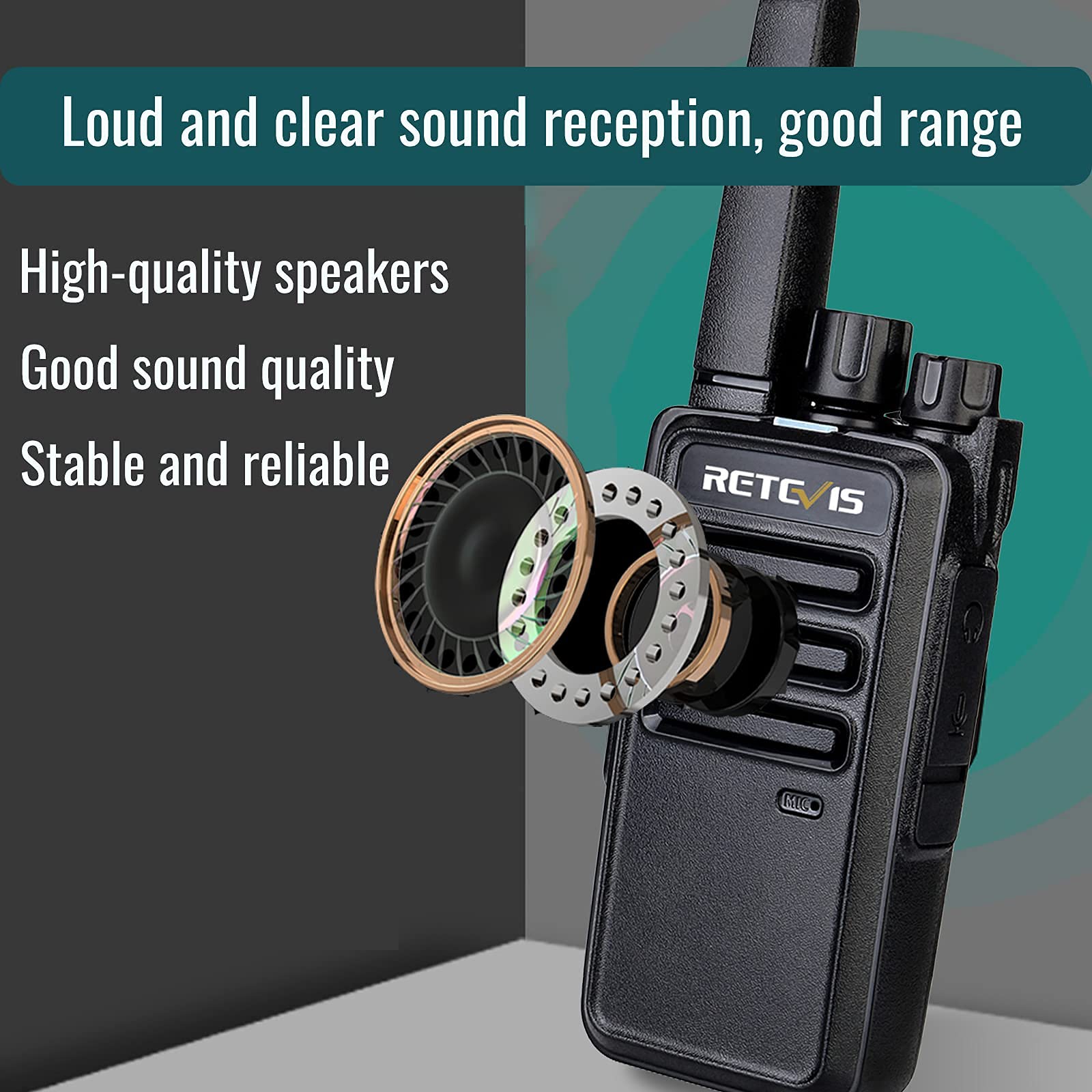 Retevis RT68 Rechargeable Walkie Talkies 6 Pack with Earpiece - Long Range FRS Two-Way Radios, Hands Free Communication, 6-Way Multi Unit Charger - Durable Portable Radios for Adults, School, Church, Camping, Hiking & Outdoor Activities