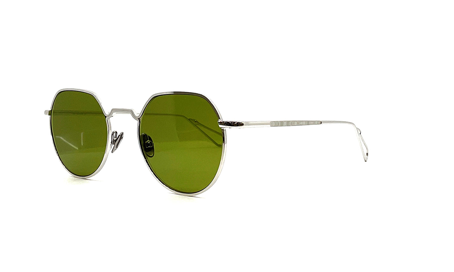 Ahlem Place Dauphine Sunglasses - White Gold Frame UV Protection - Perfect for Beach, Driving & Outdoor Activities
