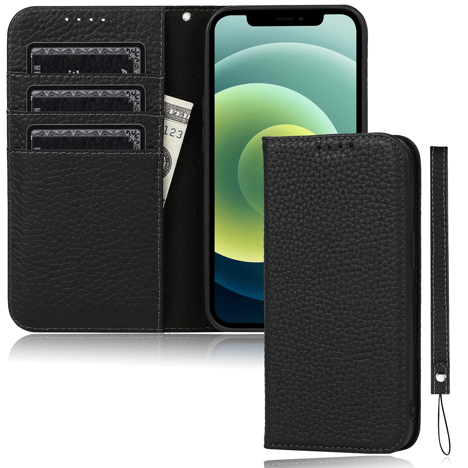 Premium FROLAN Flip Wallet Case for iPhone 13 Pro (6.1