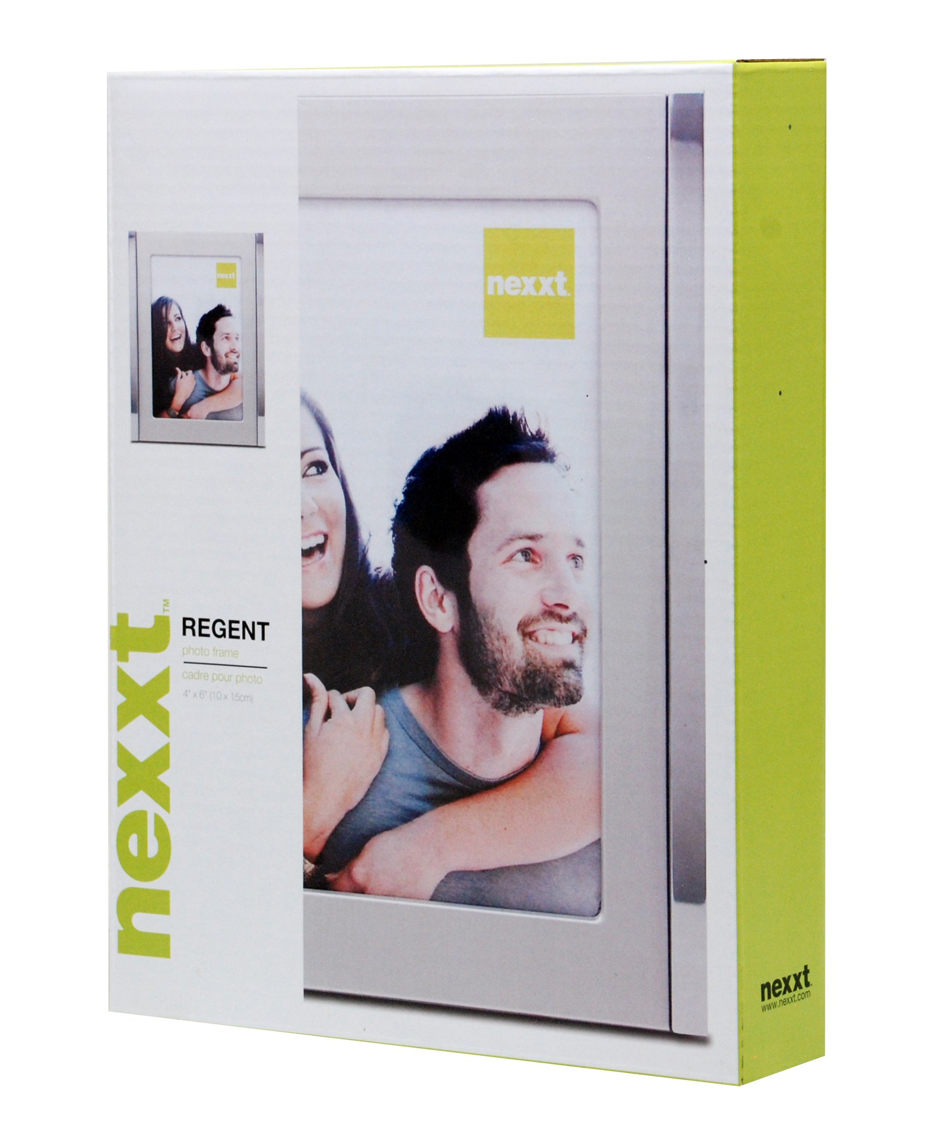 Nexxt Regent 4x6 Inch Silver Picture Frame - Elegant Display for Photos, Artwork, and Memories - Perfect for Home, Office, and Gift Giving