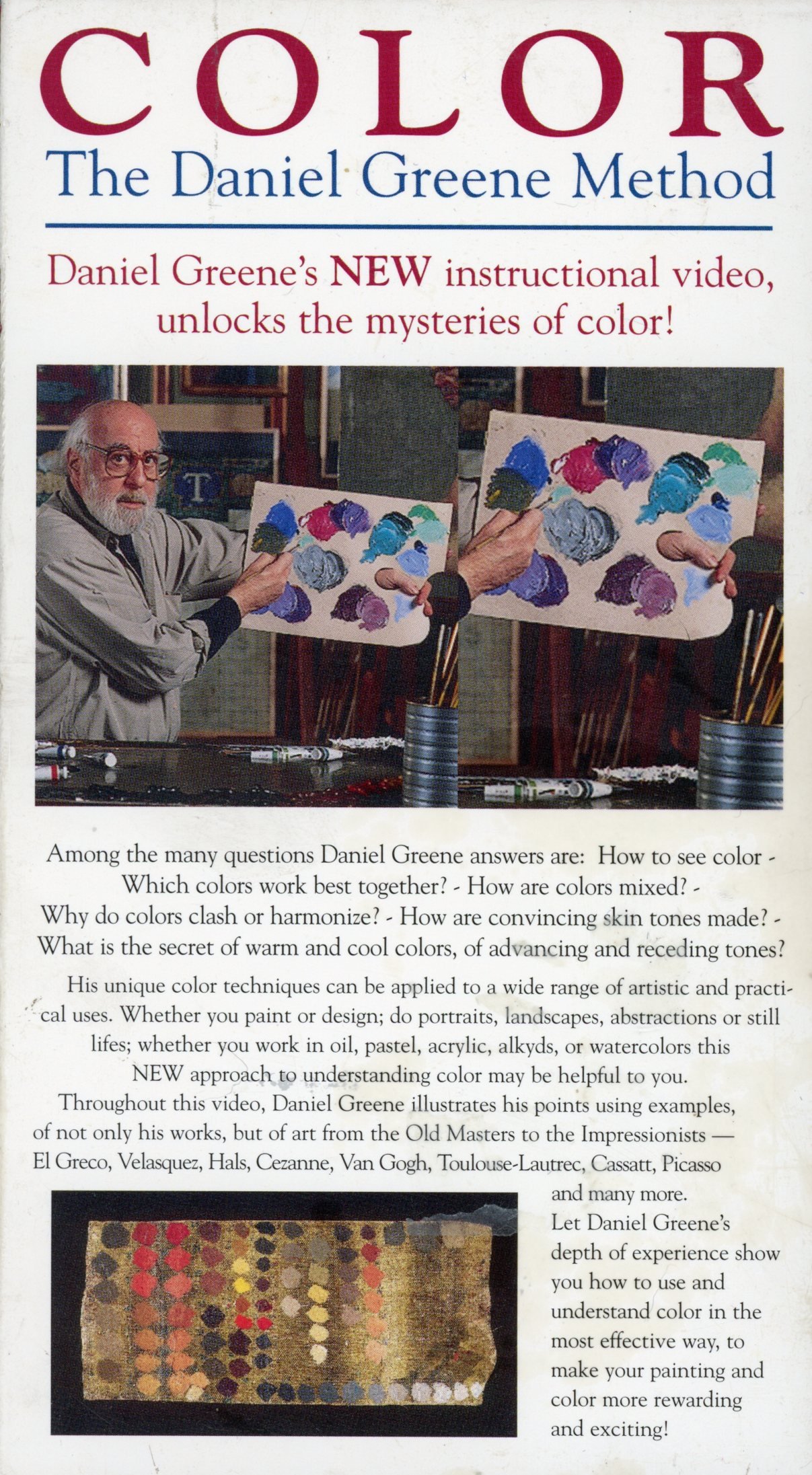 Daniel Greene Method VHS Tape - Color Painting Instructional Video for Artists | Learn Oil Painting Techniques at Home